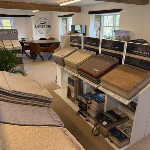 Inside the Carpet & Vinyl showroom in Charfield